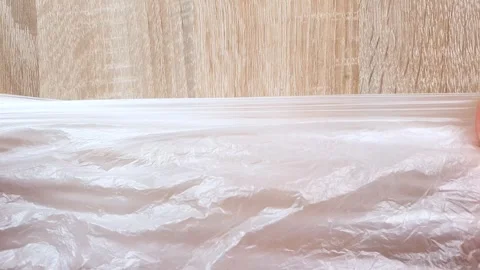 Plastic bag, plastic wrap. Plastic bag. Stock Footage 279115492