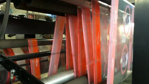 Plastic bag production Video stock 113278055