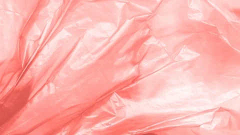 Plastic bag with trash outdoors. Texture in wind Stock Footage 105813896