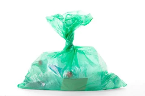 Plastic bag with waste, clipping path included Stock Photos