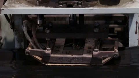 Plastic bags cutting machine Stock Footage 72672426