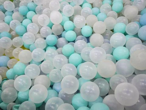 Plastic balls in the ball pool Stock Photos