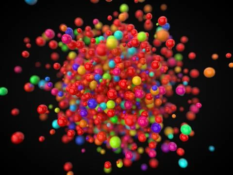 Plastic balls for child pool. 3d illustration Stock Illustration