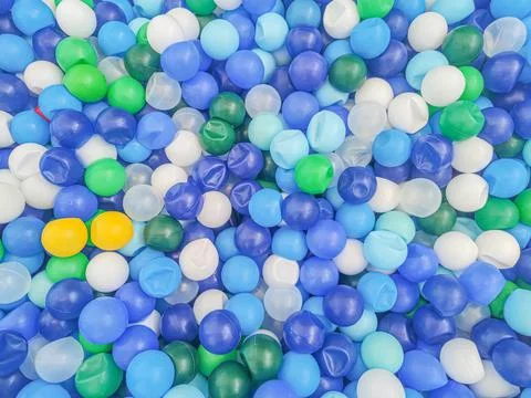 Plastic balls in a children's pool Stock Photos