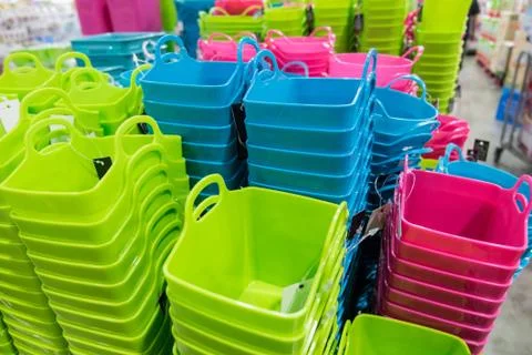 Plastic basket Stock Photos