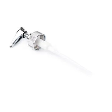 Plastic batcher of bottle  liquid soap isolated over white background Stock Photos