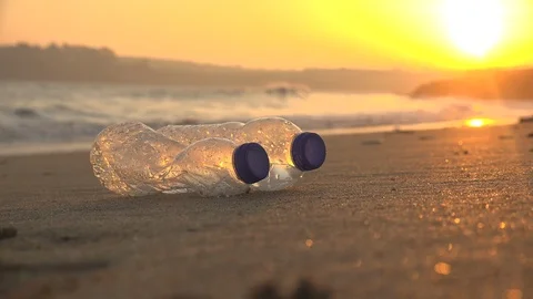 PLASTIC BEACH POLLUTION Stock Footage 122495256