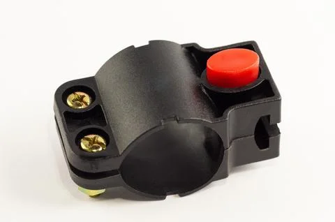 Plastic bicycle frame mount for device installation Stock Photos