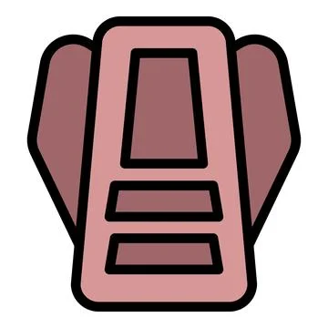 Plastic biker backpack icon vector flat イラスト素材