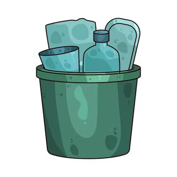 Plastic bin illustration Stock Illustration