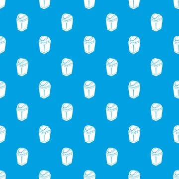 Plastic bin pattern vector seamless blue Stock Illustration