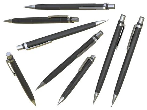 Plastic Black Pencil Stock Photos
