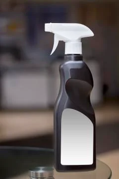 Plastic black sprayer with white elements Stock Photos