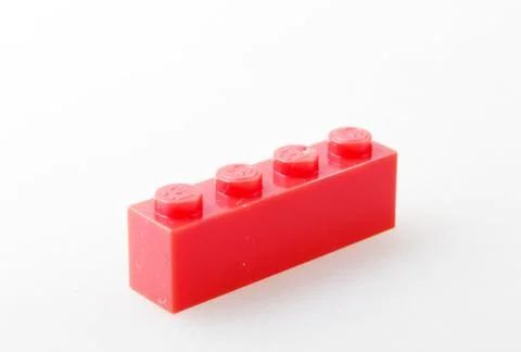 Plastic Block Isolated On White Background 스톡 사진