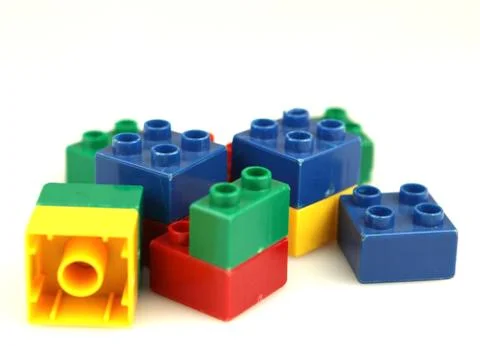 Plastic blocks Stock-Fotos