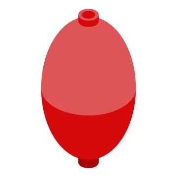 Plastic bobber icon, isometric style Illustrazione stock