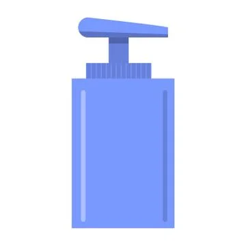 Plastic bottle with the batcher with liquid antibacterial soap dispenser. Stock Illustration