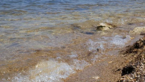 Plastic bottle on the beach. Rubbish Plastic Bottle Left on the Beach Stock Footage 121741978