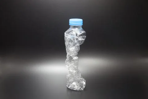 Plastic bottle with black ground Stock Photos