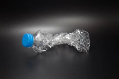 Plastic bottle with black ground Stock Photos