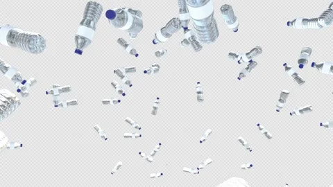 Plastic Bottle Blast Stock-Footage 259739299