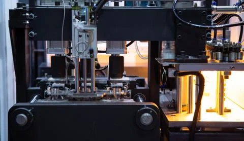 Plastic Bottle blowing machine Stock Photos