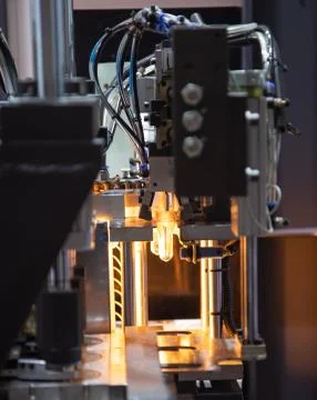 Plastic Bottle blowing machine Stock Photos