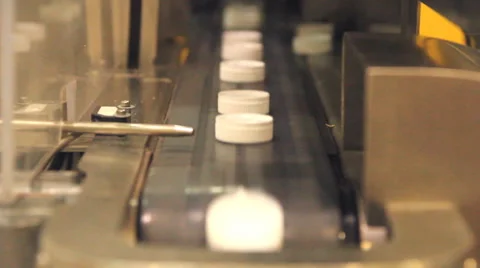 Plastic bottle cap injection moulding machine Stock Footage 65005190