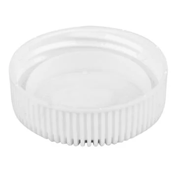 Plastic bottle cap white on white background Foto stock