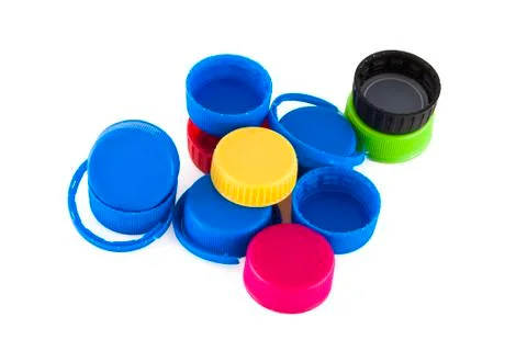 Plastic bottle caps Stock Photos
