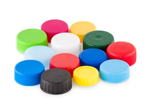 Plastic bottle caps Stock Photos