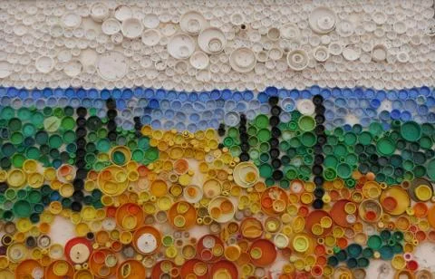 Plastic bottle caps Stock Photos
