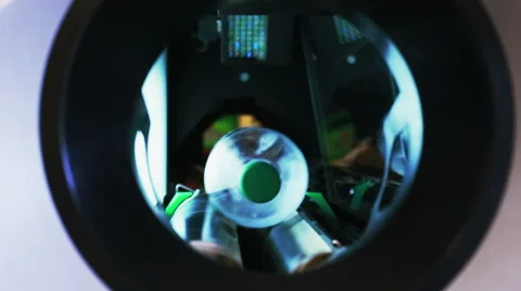 Plastic bottle is checked by recycling machine Video stock 67676501