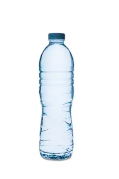 A Plastic bottle with clipping path isolated on a white background. Foto stock