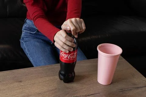 Plastic bottle of Coca-Cola 库存照片