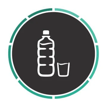 Plastic bottle computer symbol Stock Illustration