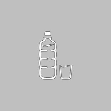 Plastic bottle computer symbol Stock Illustration
