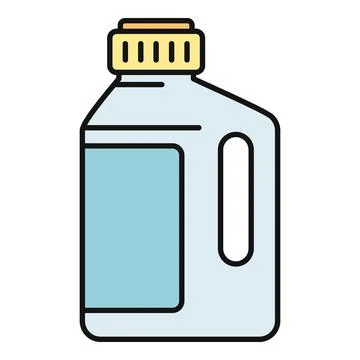 Plastic bottle containing liquid cleaning detergent or bleach Stockillustratie