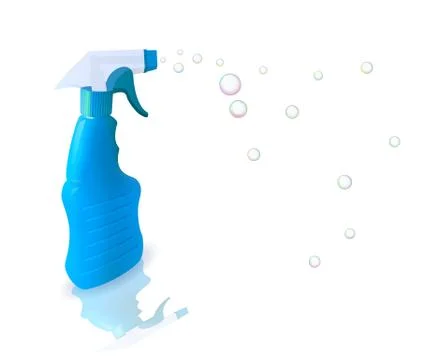 Plastic bottle with detergent. Stock Illustration