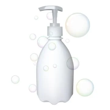 Plastic bottle with dispenser. Illustrazione stock