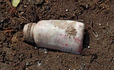 Plastic bottle that does not decompose, environmental problems Stock Photos