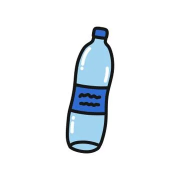 Plastic bottle doodle icon, vector illustration Stock Illustration
