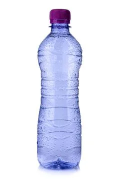 Plastic bottle of drinking water isolated on white background Stock Photos