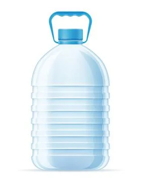 Plastic bottle for drinking water transparent vector illustration isolated Stock Illustration