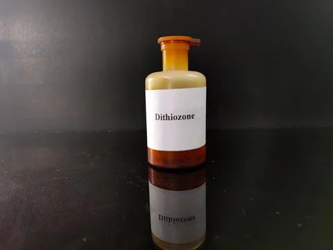 Plastic bottle filled with reagent solution 5 Stock Photos