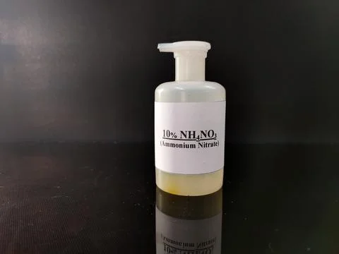 Plastic bottle filled with reagent solution 3 Stock Photos