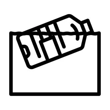 Plastic bottle floating in water causing pollution Stock Illustration