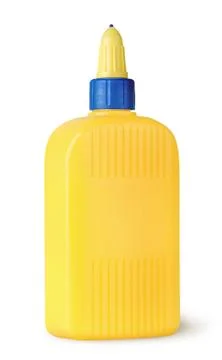 Plastic bottle of glue rotated Stock Photos