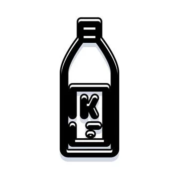 Plastic bottle icon with label design concept 库存插图