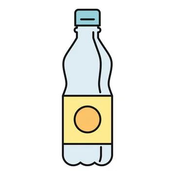 Plastic bottle icon representing beverage and liquid refreshment Stock Illustration